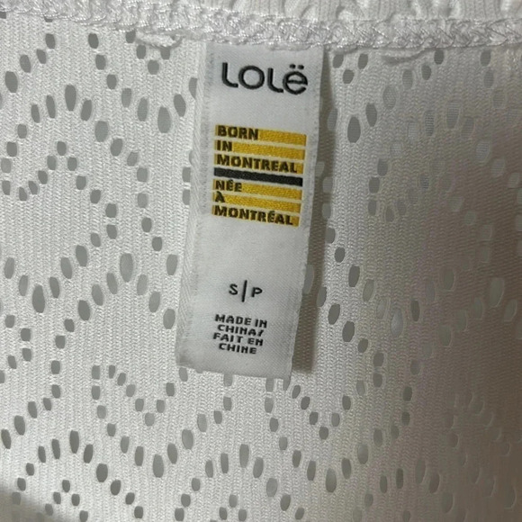 Lole,sheer,eyelets,Hi Lo white boxy top,boat neck,BETH EDITION, Y2K,vintage,NWT - Picture 5 of 11